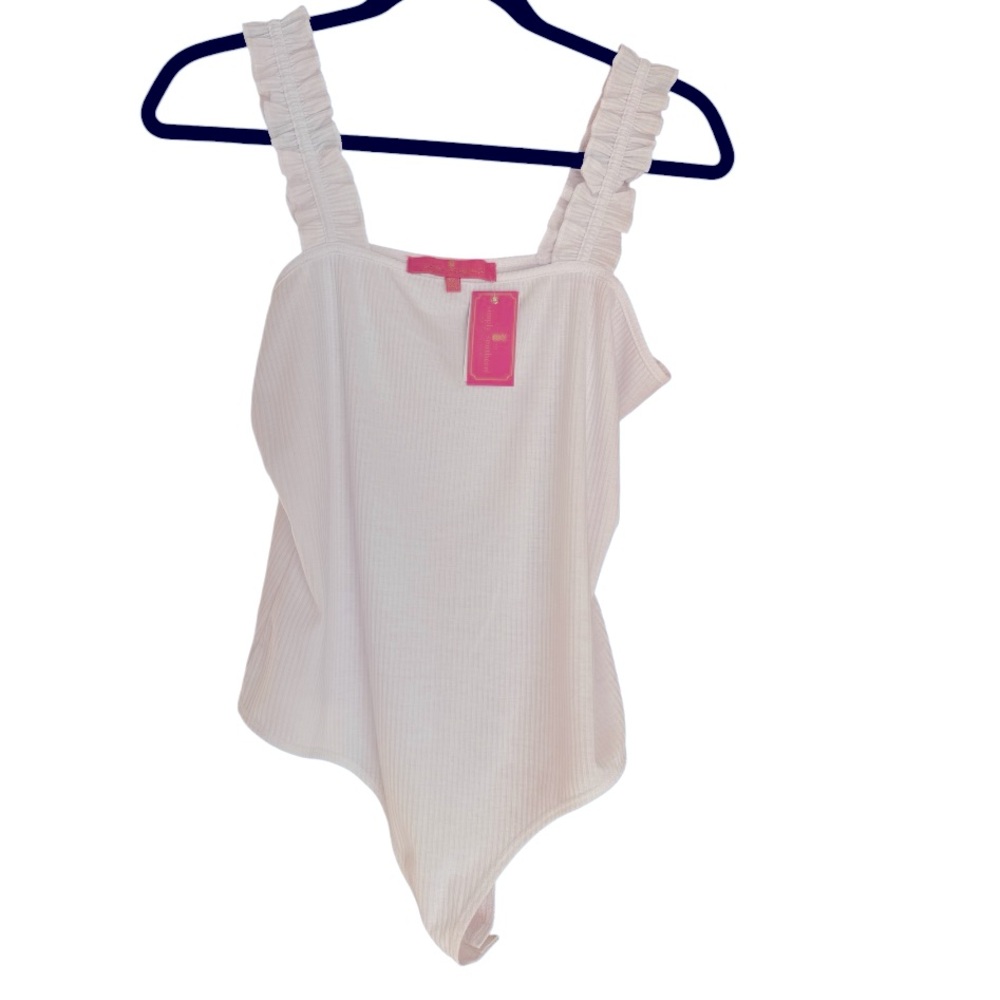 Simply Southern White bodysuit ruffle straps Size XL-NWT